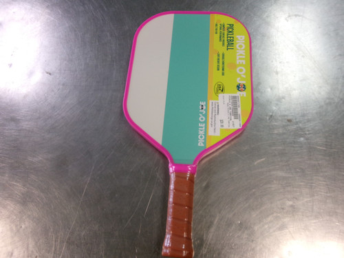 Vist Large View of Product Image Which is Used PICKLE O JOE TORPICAL Pickleball Racquet Pink