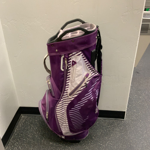 Vist Large View of Product Image Which is Used Sun Mountain SYNC Womens Cart Bag Purple