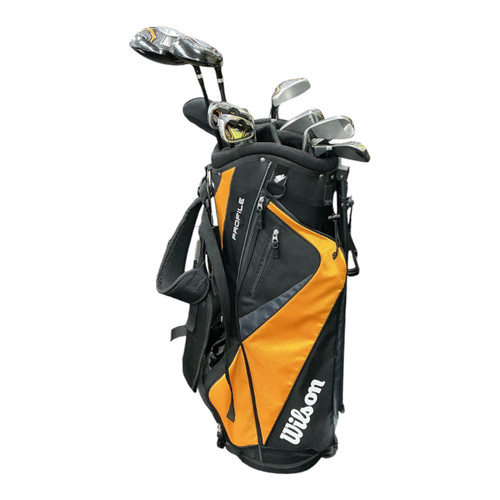 Vist Large View of Product Image Which is Used Wilson Teen PROFILE HL 431 SS Mens Package Set RH Orange 12 Piece