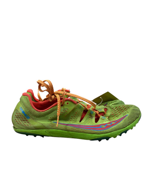 Vist Large View of Product Image Which is Used Saucony Track & Field Cleats Adult Green Senior 9.5