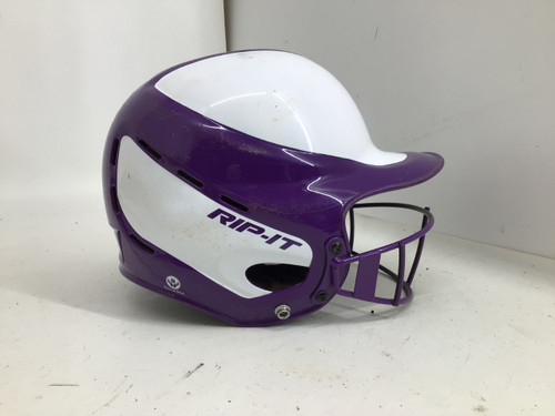 Vist Large View of Product Image Which is Used RIP-IT S/M 6 - 6 7/8 SB HELMET Batting Helmet w/Mask Purple One Size