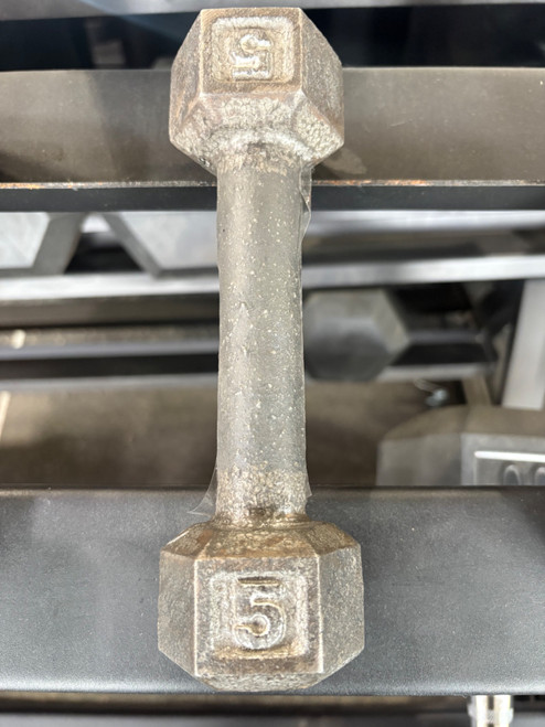 Vist Large View of Product Image Which is Used Hex Dumbbell (Each) 5 lb