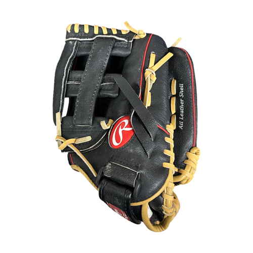 Vist Large View of Product Image Which is Used Rawlings H115HB Baseball Glove Right Hand Throw Black 11 1/2"