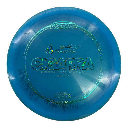 Vist Large View of Product Image Which is Used Discraft CIGARRA FIRST RUN Disc Golf Driver Royal Blue 177g