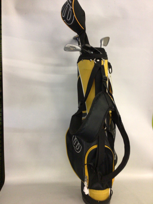 Vist Large View of Product Image Which is Used Wilson PROFILE JGI Jr Package Set RH Black And Gold 5 Piece