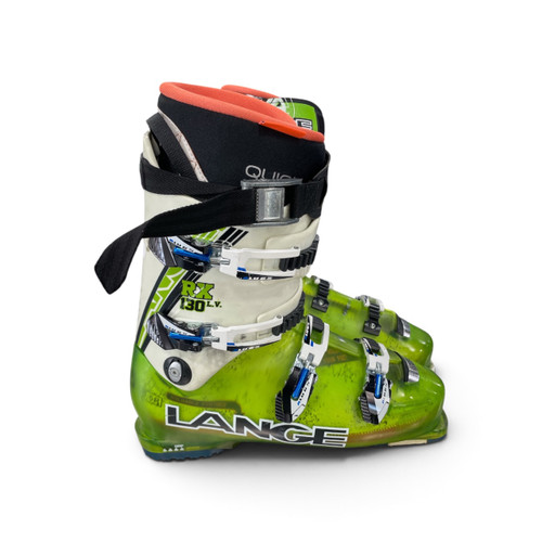 Vist Large View of Product Image Which is Used Lange RX 130 L.V. Mens DH Ski Boot Neon Green 305 MP - M12.5