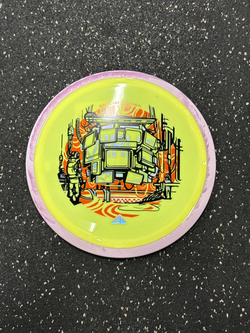 Vist Large View of Product Image Which is Used MVP VIRUS SPECIAL EDITION Disc Golf Driver Yellow 174g