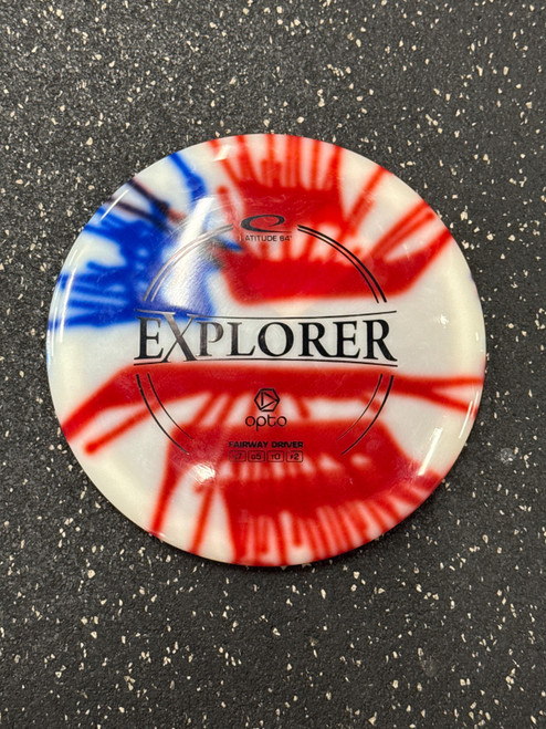 Vist Large View of Product Image Which is Used Latitude 64 OPTO EXPLORER Disc Golf Driver Red 173g