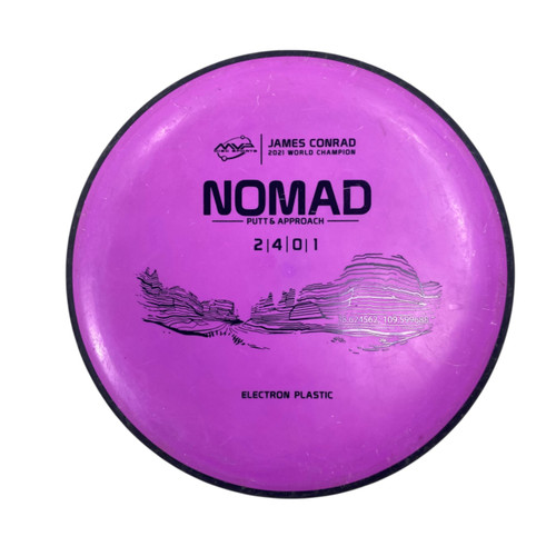 Vist Large View of Product Image Which is Used MVP NOMAD ELECTRON JAMES CONRAD 165G Disc Golf Putter Pink