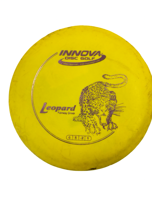 Vist Large View of Product Image Which is Used Innova LEOPARD Disc Golf Driver Yellow