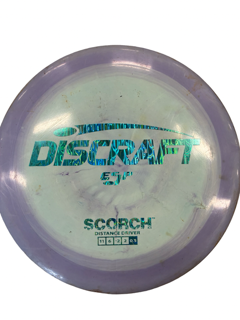 Vist Large View of Product Image Which is Used Discraft ESP SCORCH Disc Golf Driver Royal Blue
