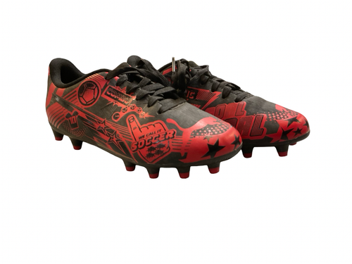 Vist Large View of Product Image Which is Used Puma Soccer Cleats Black And Red Junior 01