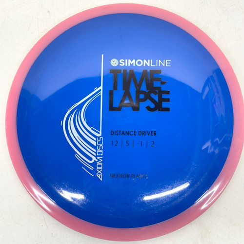 Vist Large View of Product Image Which is Used Axiom NEUTRON SL TIMELAPSE Disc Golf Driver Royal Blue 173g