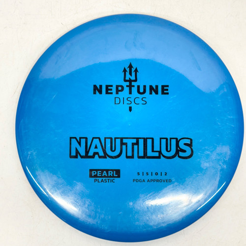Vist Large View of Product Image Which is Used NEPTUNE PEARL NAUTILUS Disc Golf Mid Range Royal Blue 172g