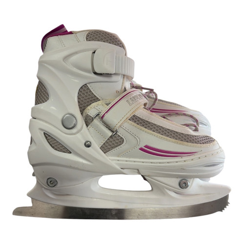 Vist Large View of Product Image Which is Used Lake Placid ADJ 1-4 Girls Figure Skate White Adjustable