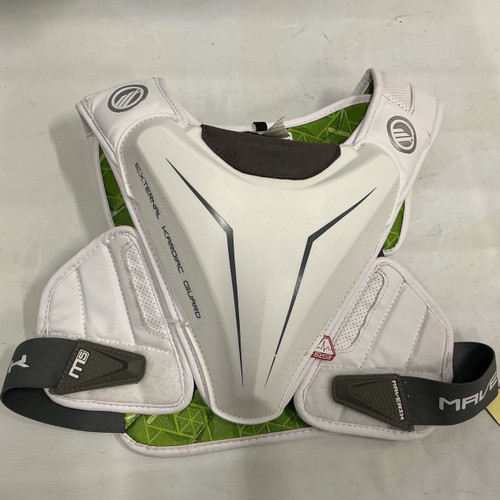Vist Large View of Product Image Which is Used Maverik M5 SPEED Lacrosse Shoulder Pads White MD
