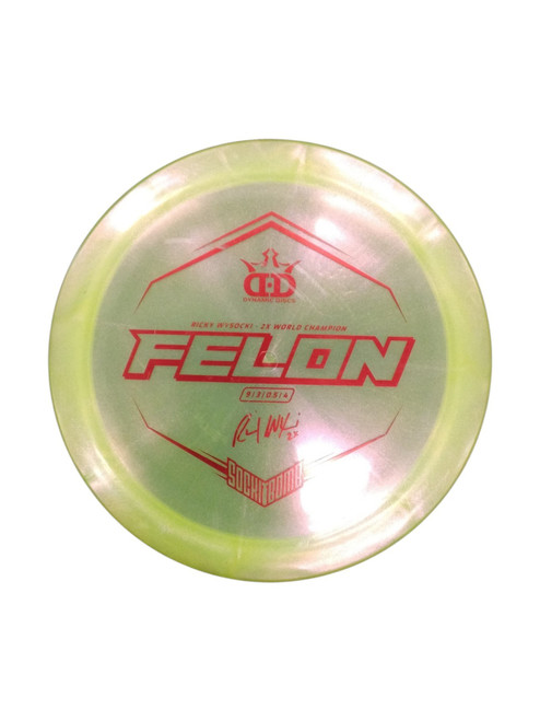 Vist Large View of Product Image Which is Used Dynamic Discs SOCKIBOMB FELON Disc Golf Driver Yellow 176g
