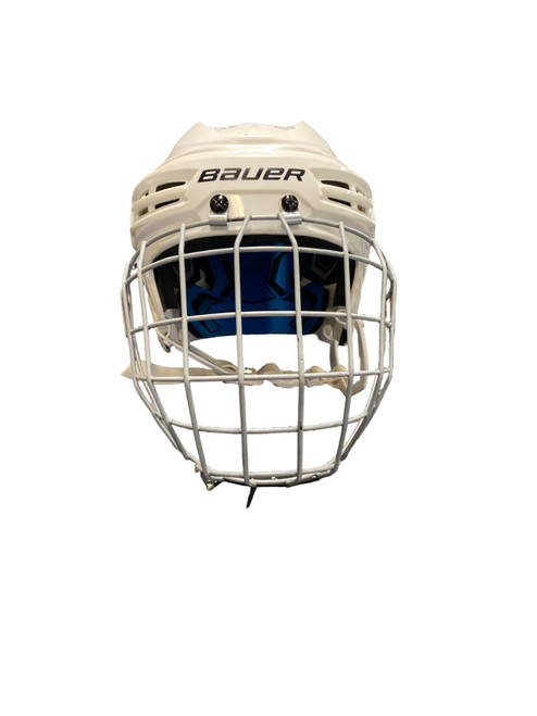 Vist Large View of Product Image Which is Used Bauer PRODIGY Helmet Cage Combo White SM