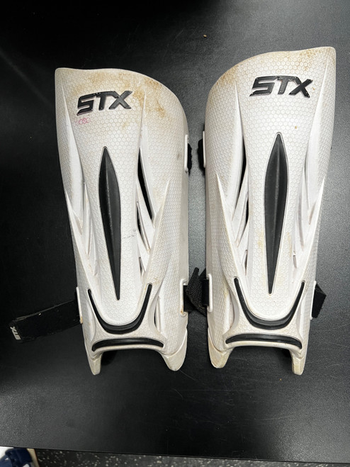 Vist Large View of Product Image Which is Used STX HD FH Shin Guards White 10"