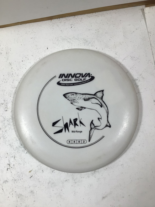 Vist Large View of Product Image Which is Used Innova DX SHARK 145 GRAMS Disc Golf Mid Range White