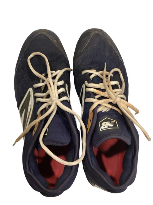 Vist Large View of Product Image Which is Used New Balance NAVY METAL CLEATS BB/SB Cleats Navy Blue Senior 11.5
