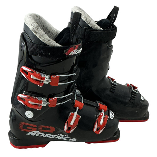 Vist Large View of Product Image Which is Used Nordica 25.5 NORDICA GPX TEAM SKI BOOT Mens DH Ski Boot Black 255 MP - M07.5 - W08.5