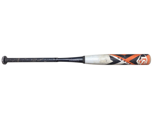 Vist Large View of Product Image Which is Used Louisville Slugger NEXUS BB/SB Fastpitch Bat Orange And White 30"