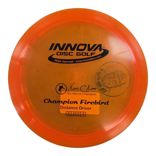 Vist Large View of Product Image Which is Used Innova CHAMP FIREBIRD Disc Golf Driver Orange 175g