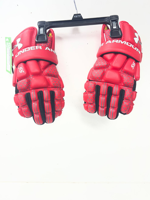 Vist Large View of Product Image Which is Used Under Armour T22 SS Lacrosse Gloves Mens Red SM