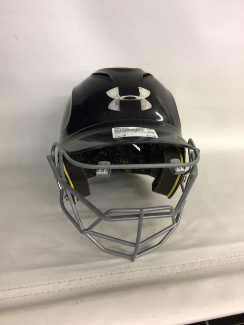 Vist Large View of Product Image Which is Used Under Armour BATTING HELMET Batting Helmet w/Mask Black SM