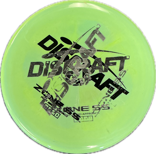 Vist Large View of Product Image Which is Used Discraft ZONE SS Disc Golf Putter Neon Green