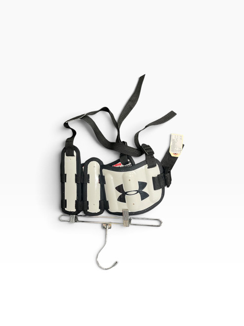Vist Large View of Product Image Which is Used Under Armour RIB PADS Lacrosse Rib Pads White SM