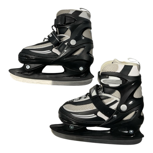 Vist Large View of Product Image Which is Used Lake Placid SUMMIT ADJ 5-8 Boys Figure Skate Black Adjustable