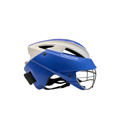 Vist Large View of Product Image Which is Used Cascade LX WOMENS HELMET Lacrosse Helmet Grey And Royal Blue One Size