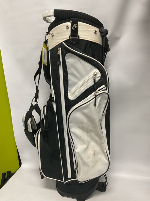 Vist Large View of Product Image Which is Used Pinemeadow Mens Stand Bag Black And White