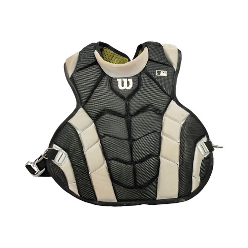 Vist Large View of Product Image Which is Used Wilson Catchers Chest Protector Black Adult