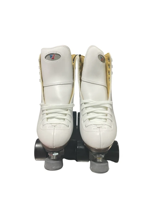 Vist Large View of Product Image Which is Used Riedell WHITE QUAD SKATES Senior Roller Quad Skates White Senior 7