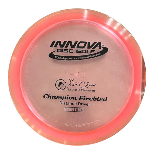 Vist Large View of Product Image Which is Used Innova CHAMPION FIREBIRD KEN CLIMO Disc Golf Driver Orange 174g