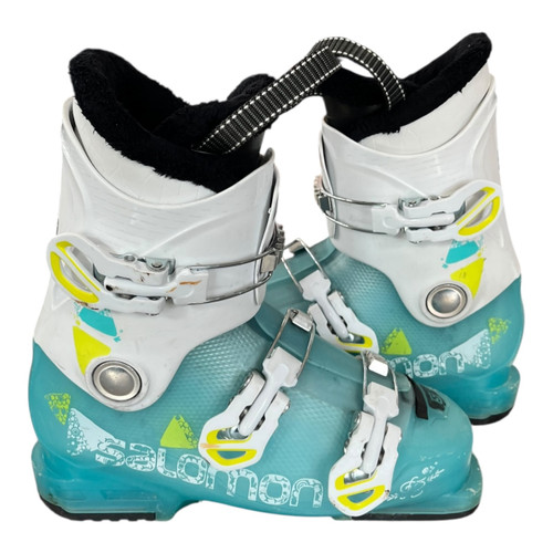Vist Large View of Product Image Which is Used Salomon SKI BOOT Girls DH Ski Boot Teal 245 MP - M06.5 - W07.5