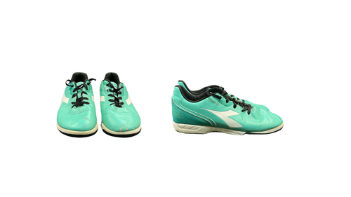 Vist Large View of Product Image Which is Used Diadora Soccer Indoor Shoes Teal Junior 04
