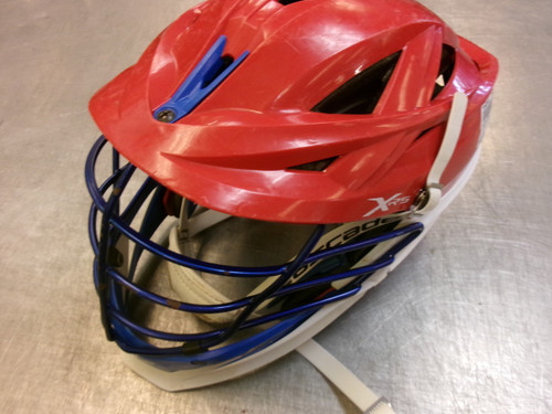 Vist Large View of Product Image Which is Used Cascade XRS Lacrosse Helmet Red One Size