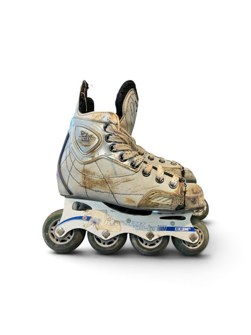 Vist Large View of Product Image Which is Used Bauer MEGA 40-70 Junior Aggressive Skates Grey Junior 06