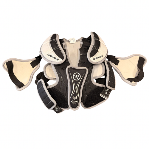 Vist Large View of Product Image Which is Used Warrior RABIL NEXT Lacrosse Shoulder Pads Black SM