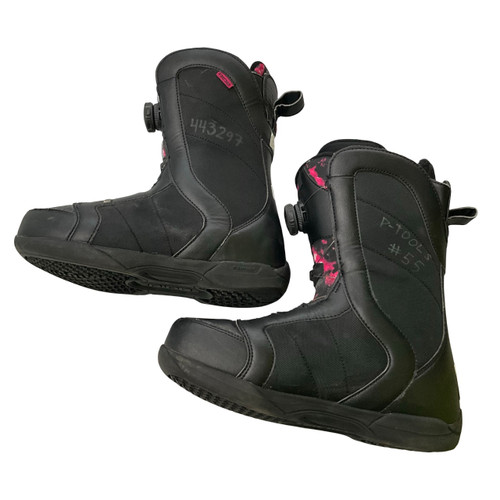 Vist Large View of Product Image Which is Used Ride SAGE BOA Womens Snowboard Boots Black Senior 8.5