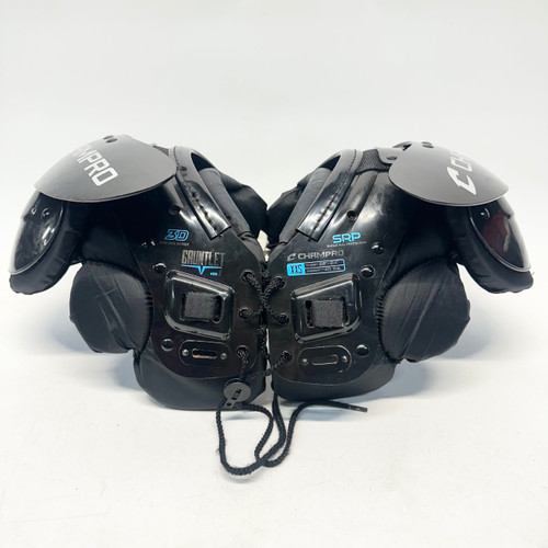 Vist Large View of Product Image Which is Used Champro GAUNTLET YOUTH FB Shoulder Pads Black XXS
