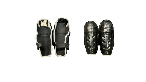 Vist Large View of Product Image Which is Used YOUTH SHINGUARDS Youth Shin Guards Black 11"