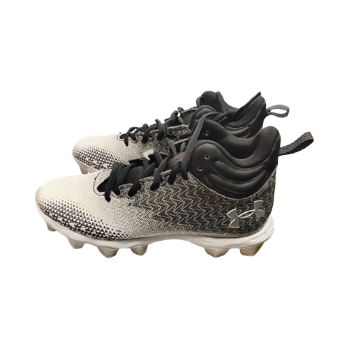 Vist Large View of Product Image Which is Used Under Armour HIGHLIGHT Jr FB Cleats White Junior 04