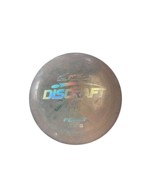Vist Large View of Product Image Which is Used Discraft ESP FORCE PM 5X Disc Golf Driver Pink 177g