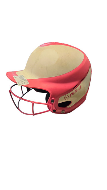 Vist Large View of Product Image Which is Used RIP-IT HELMET W/ MASK Batting Helmet w/Mask Pink MD