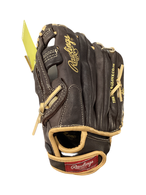 Vist Large View of Product Image Which is Used Rawlings HIGHLIGHT SERIES BB/SB Glove LH Throw Brown 11 1/2"